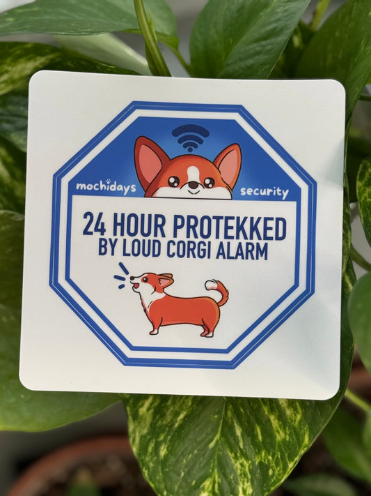 Corgi Security System – Vinyl Sticker